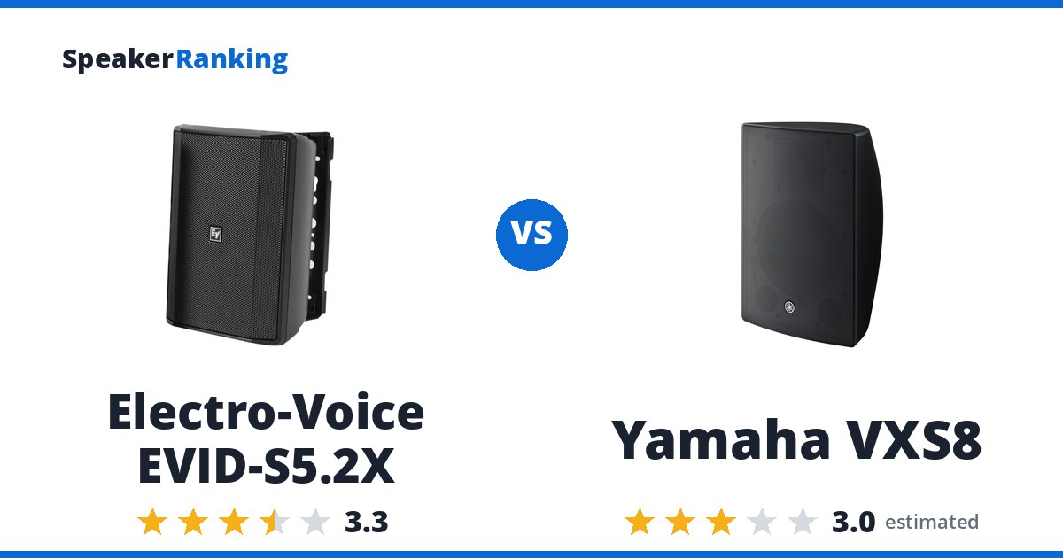 Electro-Voice EVID-S5.2X vs Yamaha VXS8