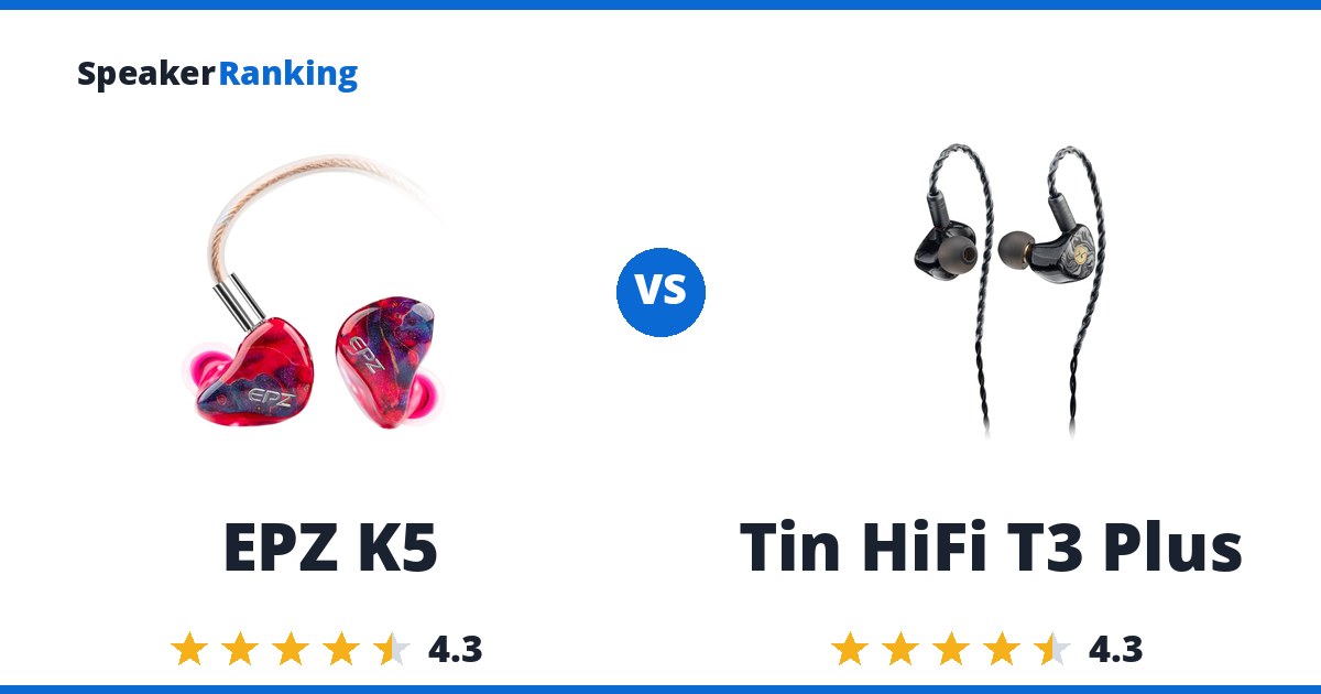 EPZ K5 vs Tin HiFi T3 Plus