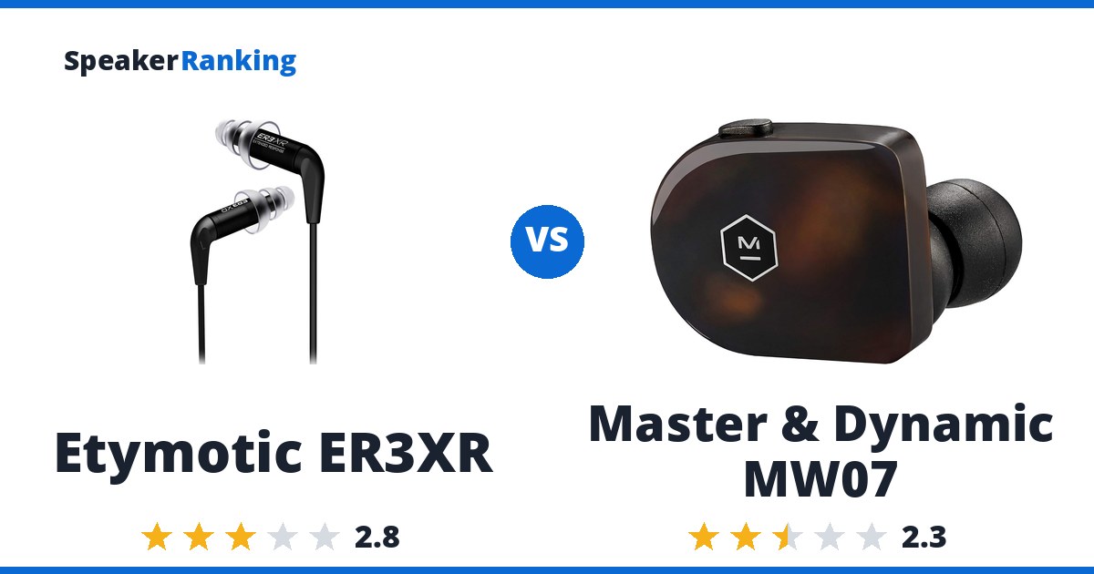 Etymotic ER3XR vs Master & Dynamic MW07