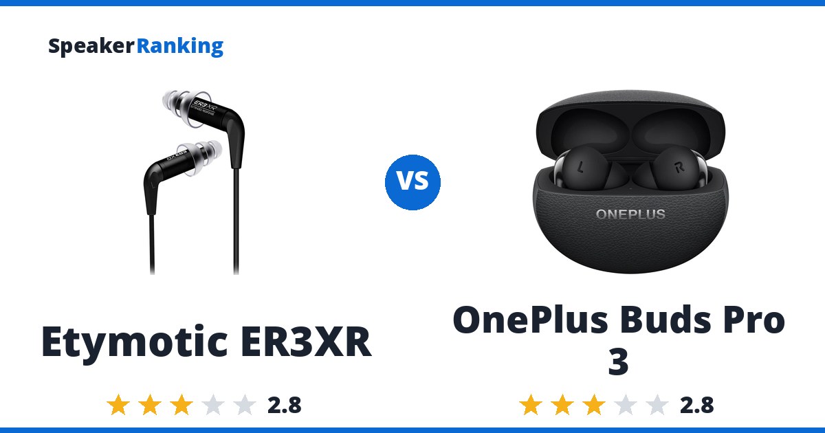 Etymotic ER3XR vs OnePlus Buds Pro 3