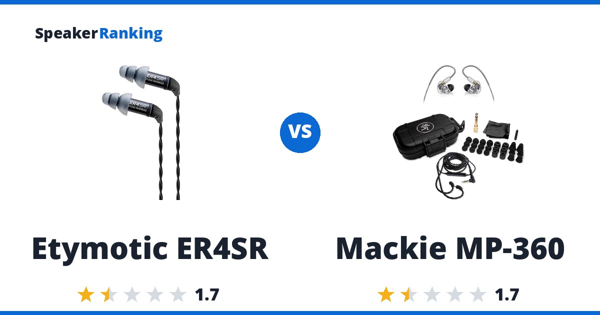 Etymotic ER4SR vs Mackie MP-360