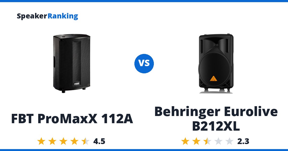 FBT ProMaxX 112A vs Behringer Eurolive B212XL