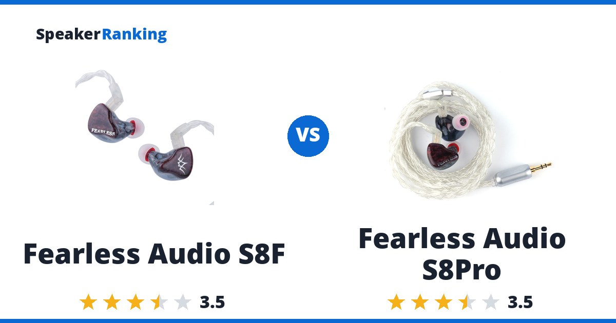 Fearless Audio S8F vs Fearless Audio S8Pro