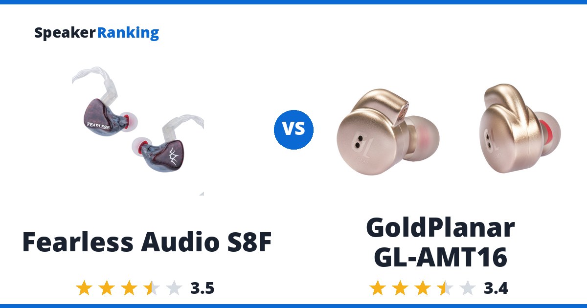 Fearless Audio S8F vs GoldPlanar GL-AMT16