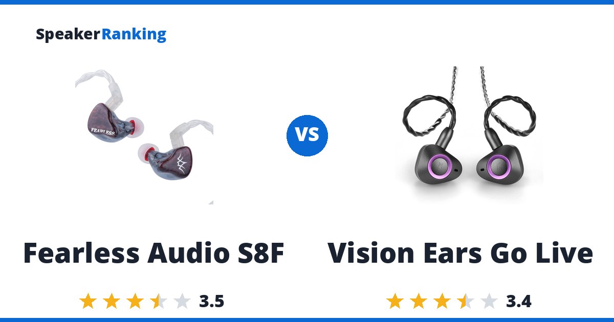 Fearless Audio S8F vs Vision Ears Go Live