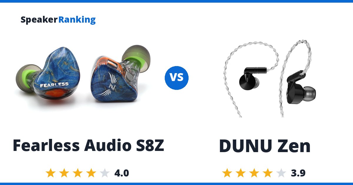 Fearless Audio S8Z vs DUNU Zen