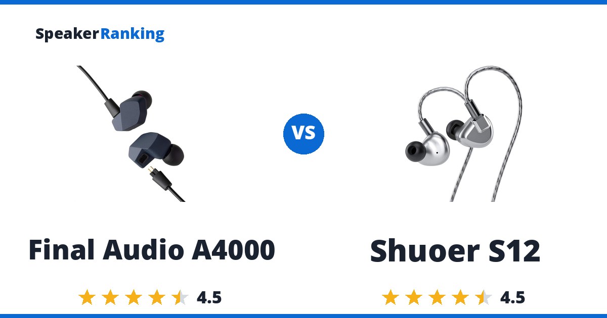 Final Audio A4000 vs Shuoer S12