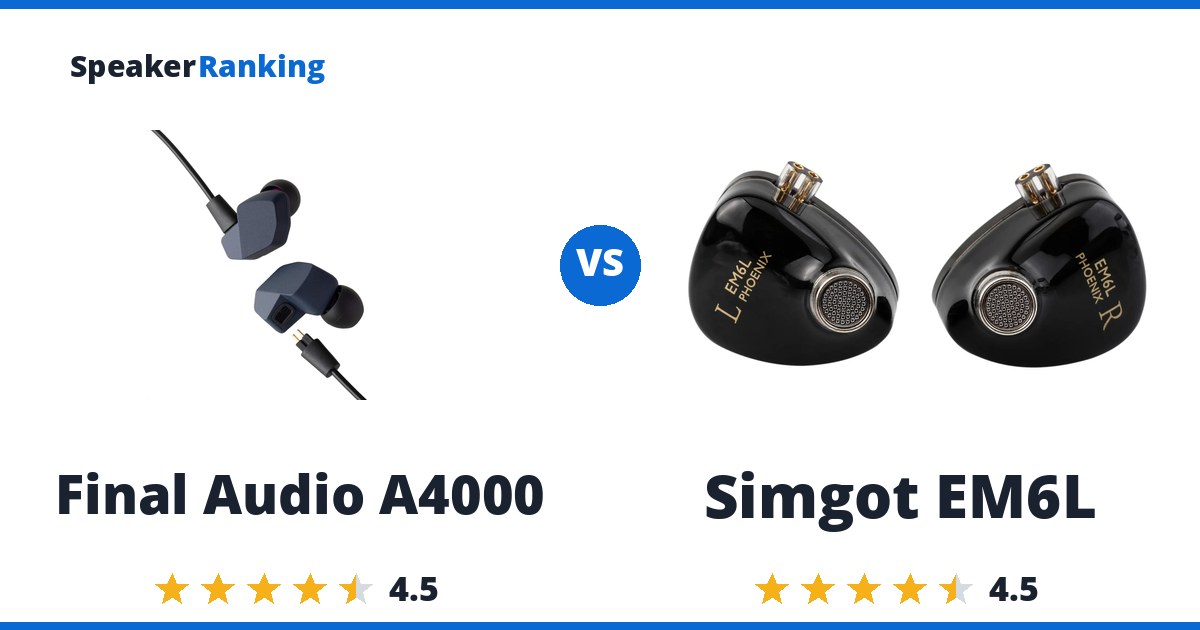 Final Audio A4000 vs Simgot EM6L