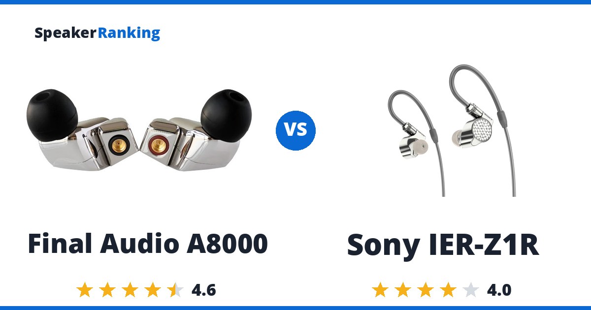 Final Audio A8000 vs Sony IER-Z1R