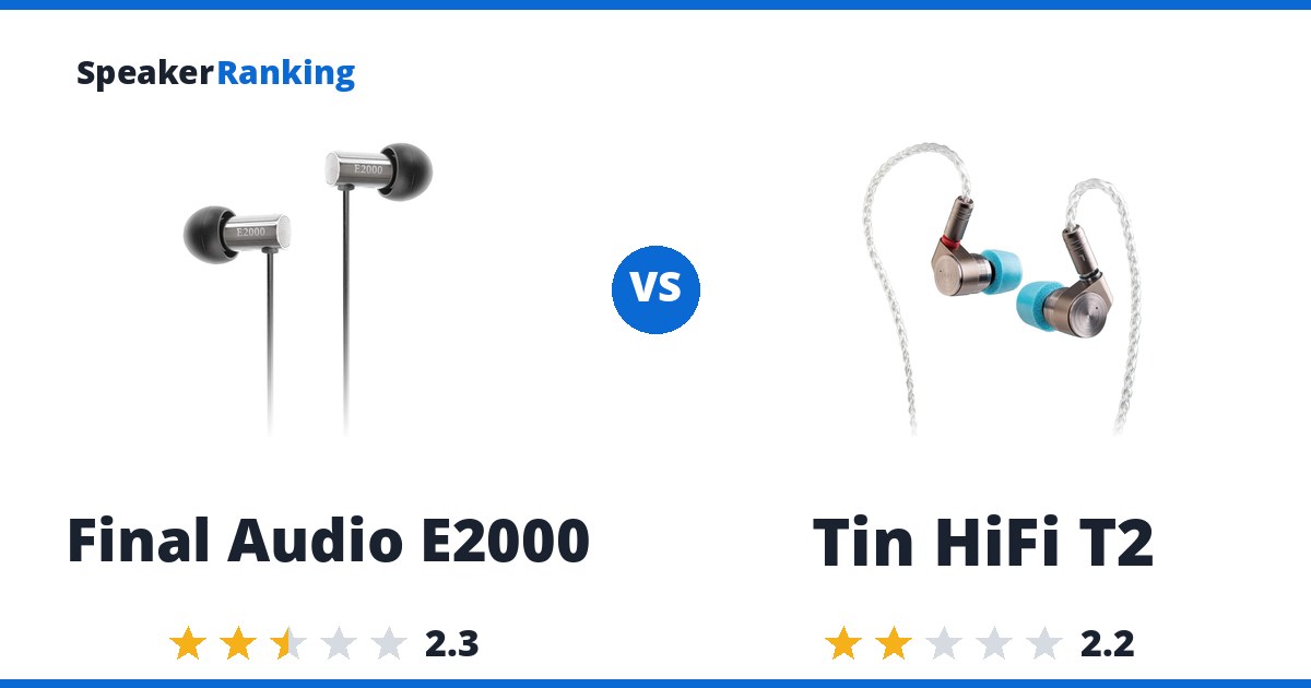 Final Audio E2000 vs Tin HiFi T2
