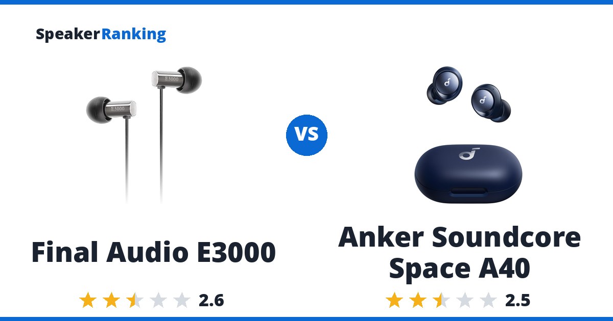 Final Audio E3000 vs Anker Soundcore Space A40