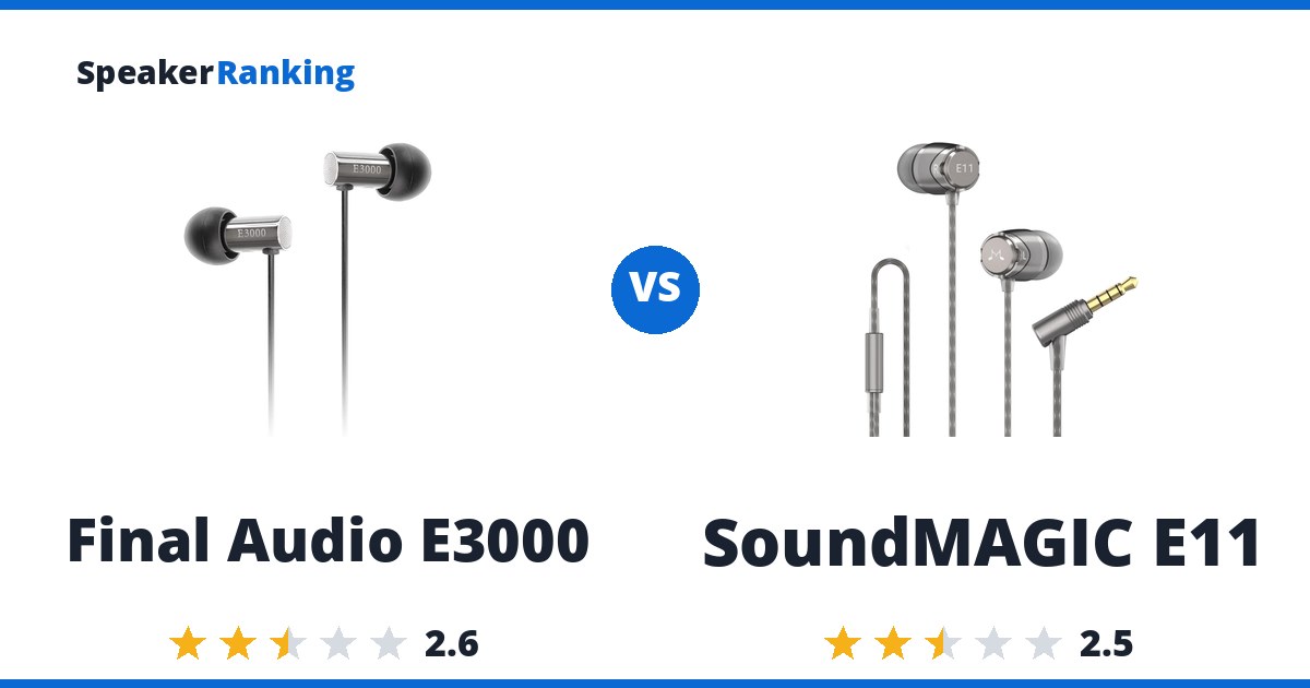 Final Audio E3000 vs SoundMAGIC E11