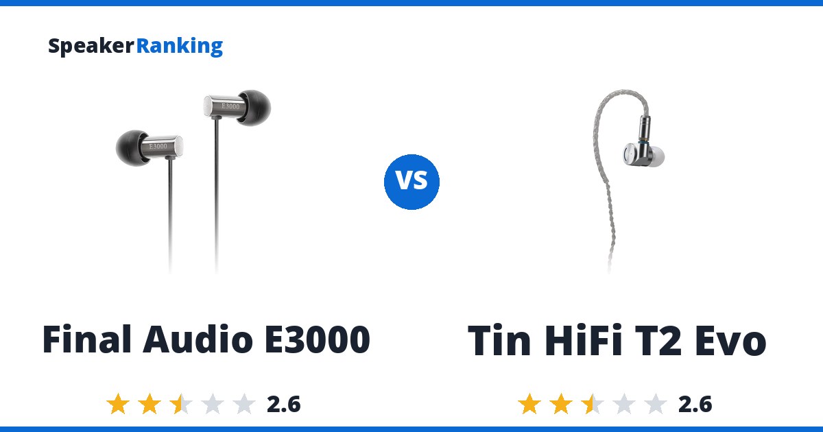 Final Audio E3000 vs Tin HiFi T2 Evo