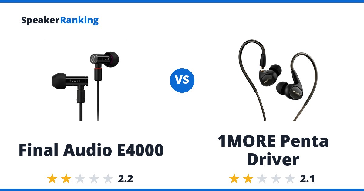 Final Audio E4000 vs 1MORE Penta Driver