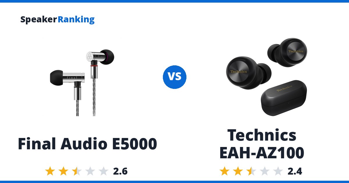 Final Audio E5000 vs Technics EAH-AZ100
