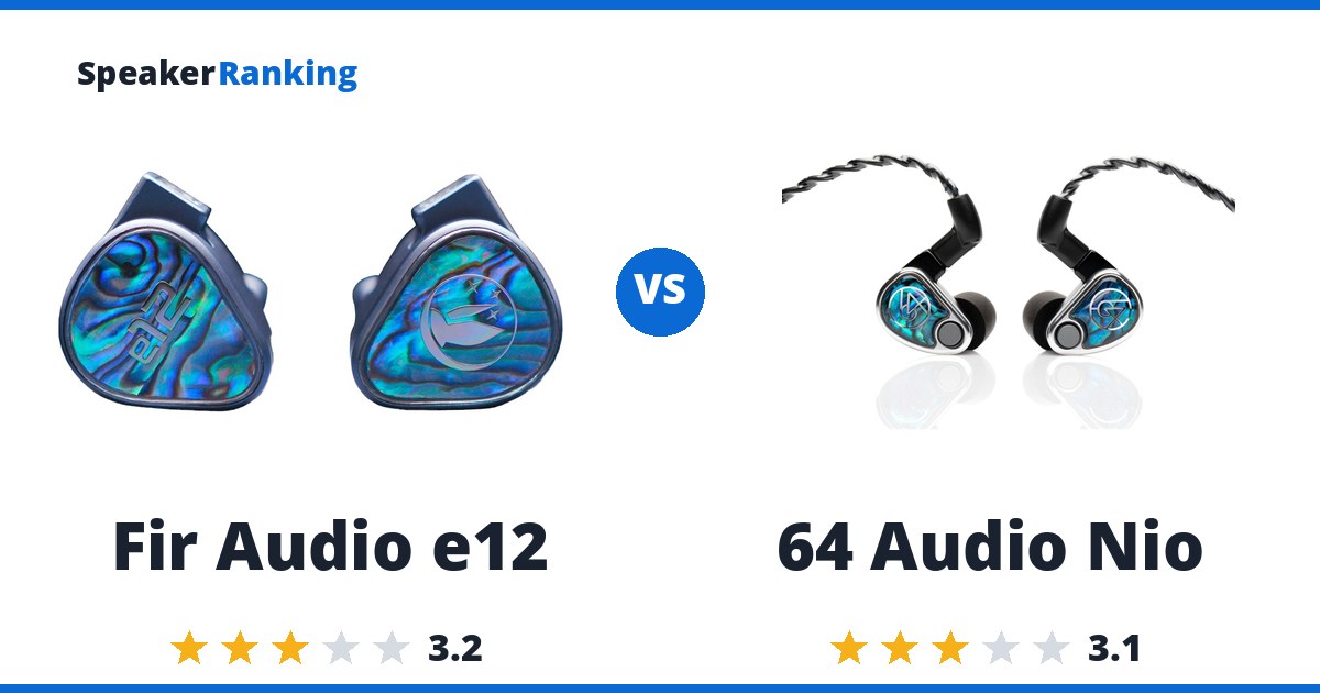 Fir Audio e12 vs 64 Audio Nio