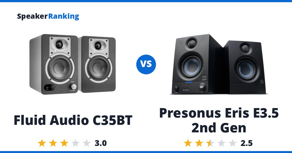 Fluid Audio C35BT vs Presonus Eris E3.5 2nd Gen