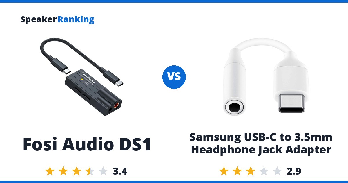 Fosi Audio DS1 vs Samsung USB-C to 3.5mm Headphone Jack Adapter
