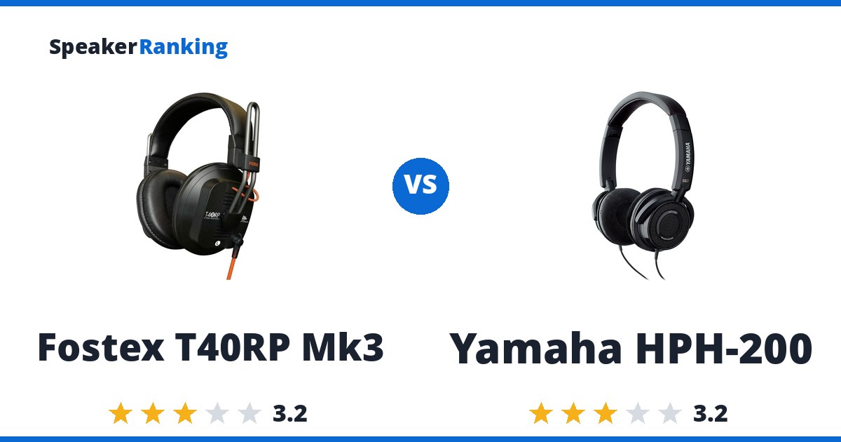 Fostex T40RP Mk3 vs Yamaha HPH-200