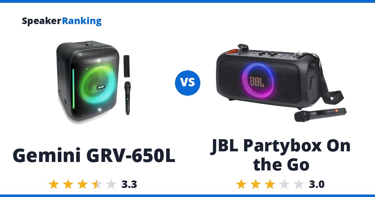 Gemini GRV-650L vs JBL Partybox On the Go