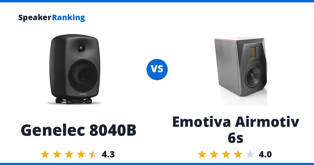 Genelec 8040B vs Emotiva Airmotiv 6s