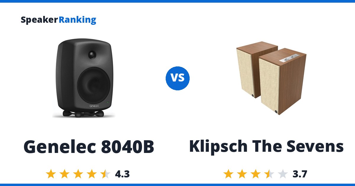 Genelec 8040B vs Klipsch The Sevens
