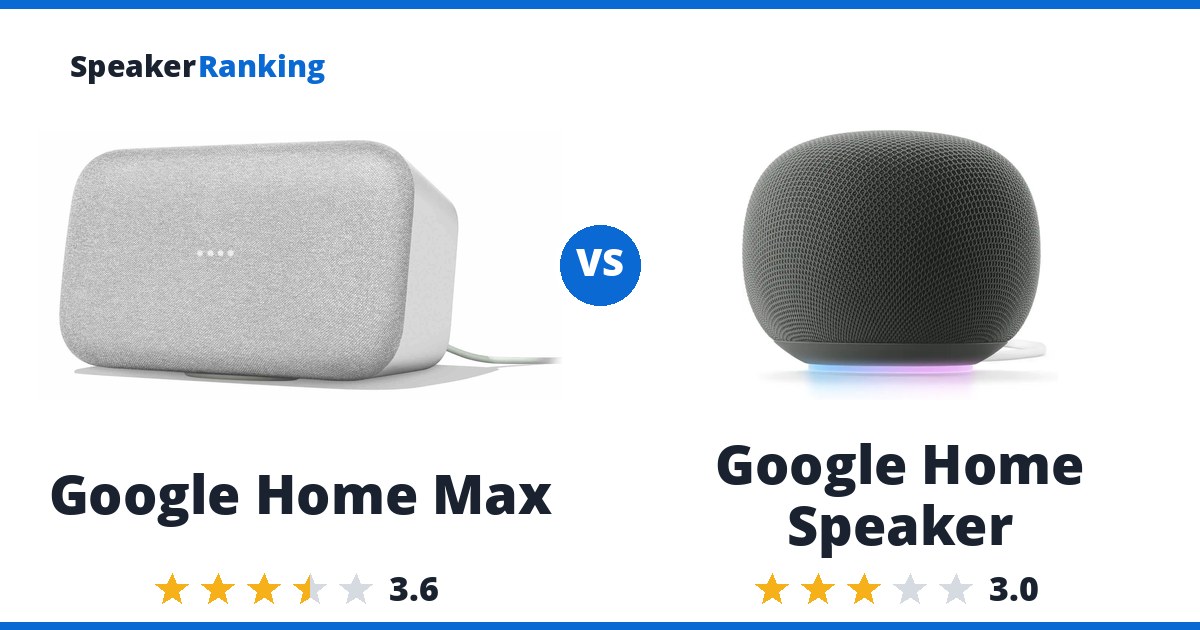 Google Home Max vs Google Home Speaker