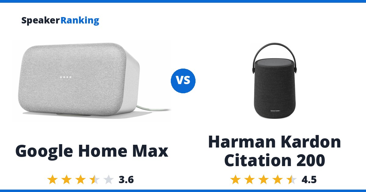 Google Home Max vs Harman Kardon Citation 200