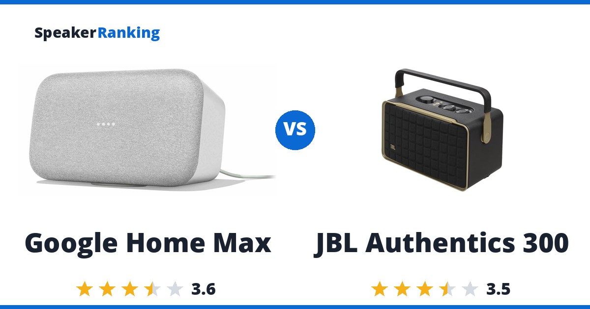Google Home Max vs JBL Authentics 300
