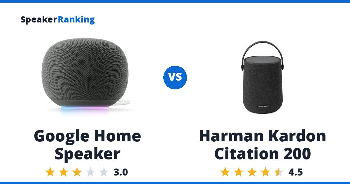 Google Home Speaker vs Harman Kardon Citation 200