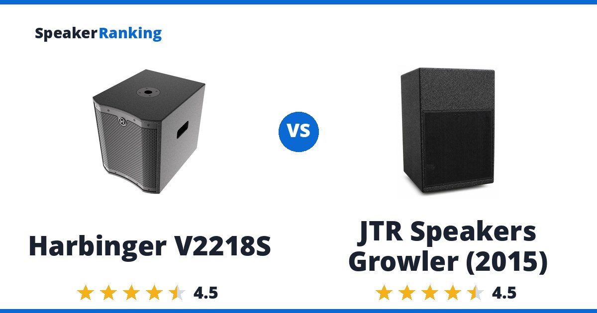 Harbinger V2218S vs JTR Speakers Growler (2015)