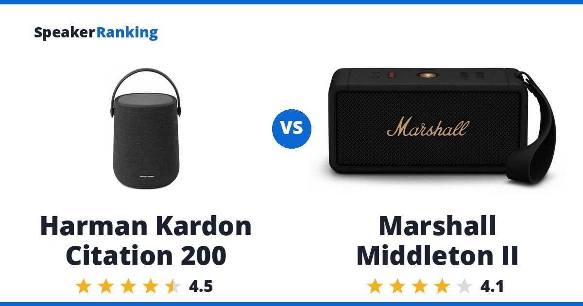 Harman Kardon Citation 200 vs Marshall Middleton II