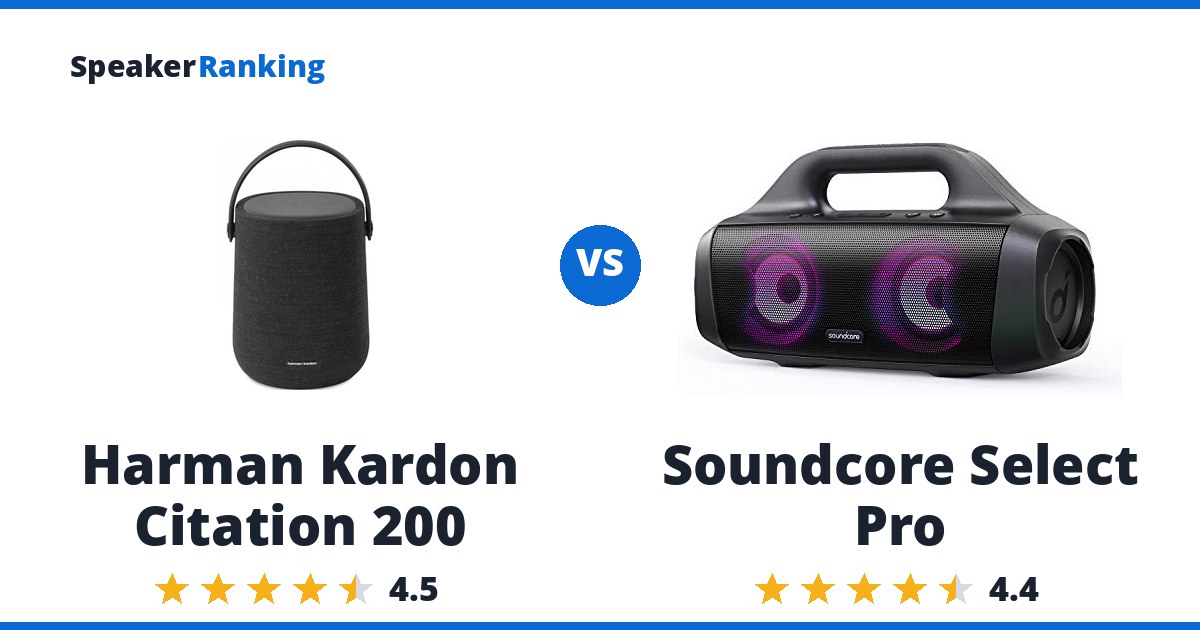 Harman Kardon Citation 200 vs Soundcore Select Pro