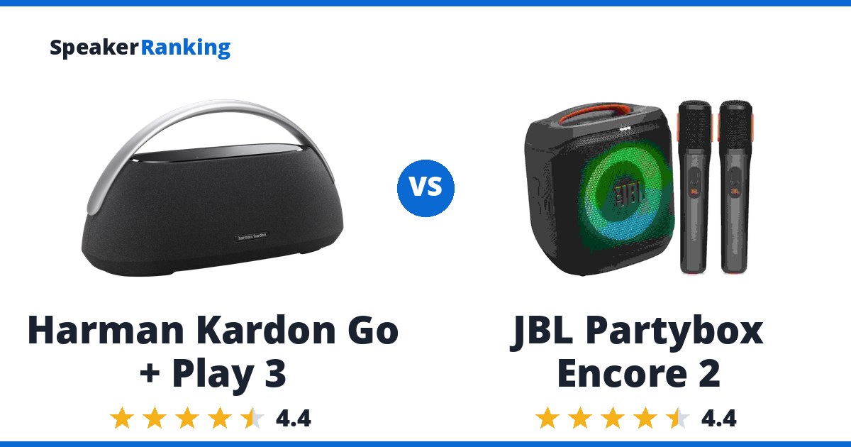 Harman Kardon Go + Play 3 vs JBL Partybox Encore 2