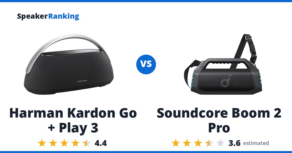 Harman Kardon Go + Play 3 vs Soundcore Boom 2 Pro