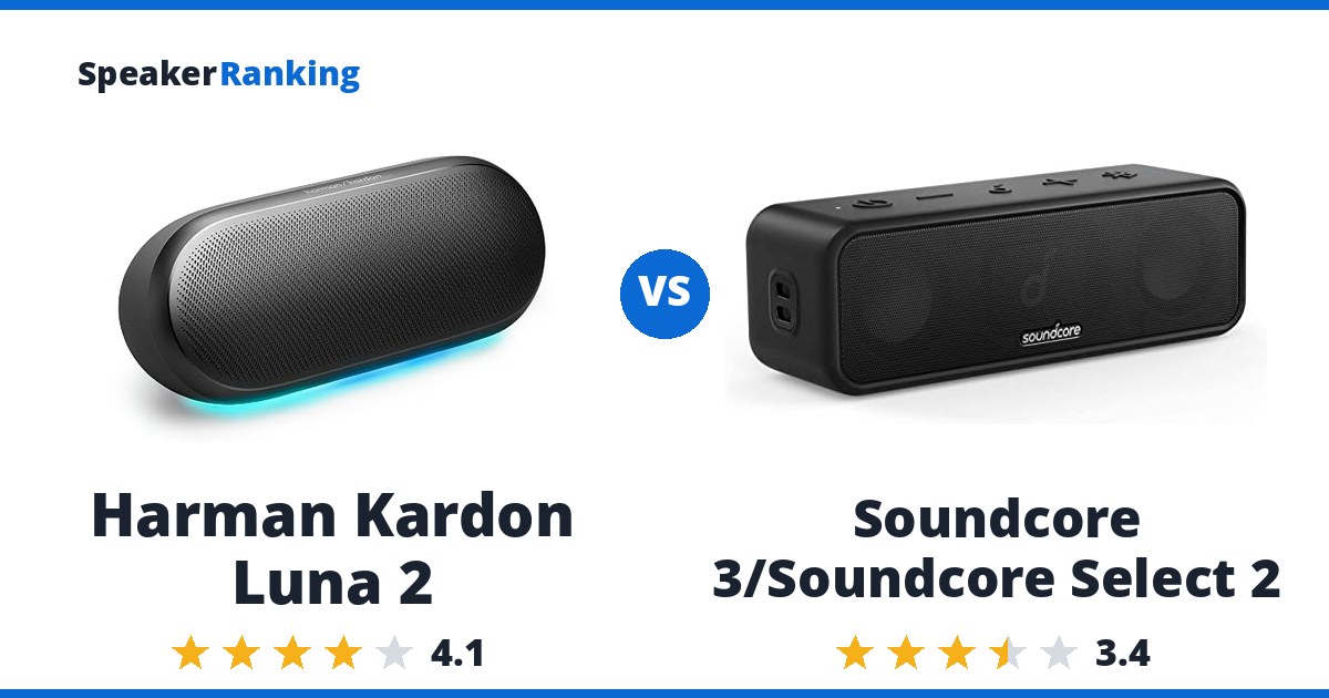 Harman Kardon Luna 2 vs Soundcore 3/Soundcore Select 2