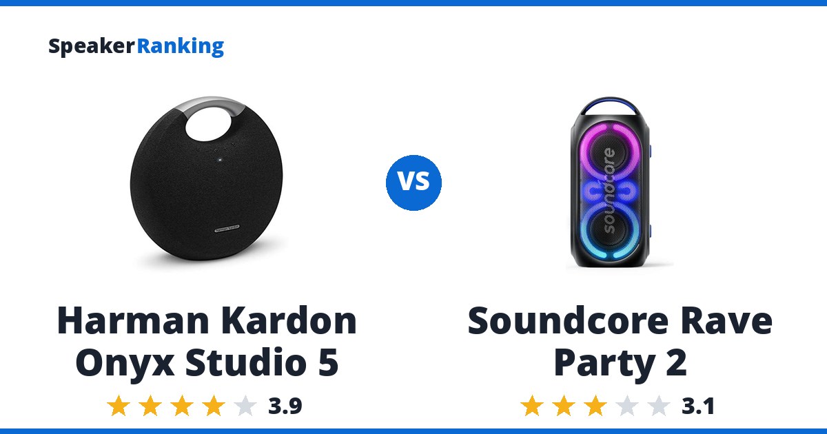 Harman Kardon Onyx Studio 5 vs Soundcore Rave Party 2