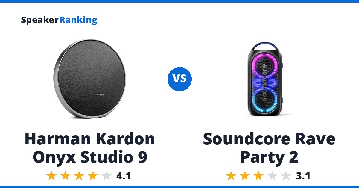 Harman Kardon Onyx Studio 9 vs Soundcore Rave Party 2