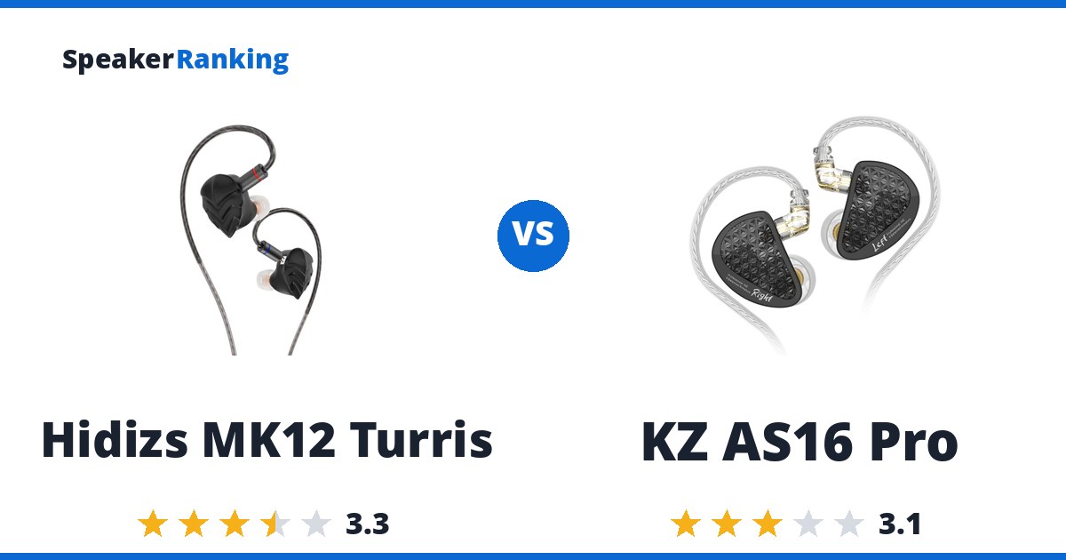 Hidizs MK12 Turris vs KZ AS16 Pro