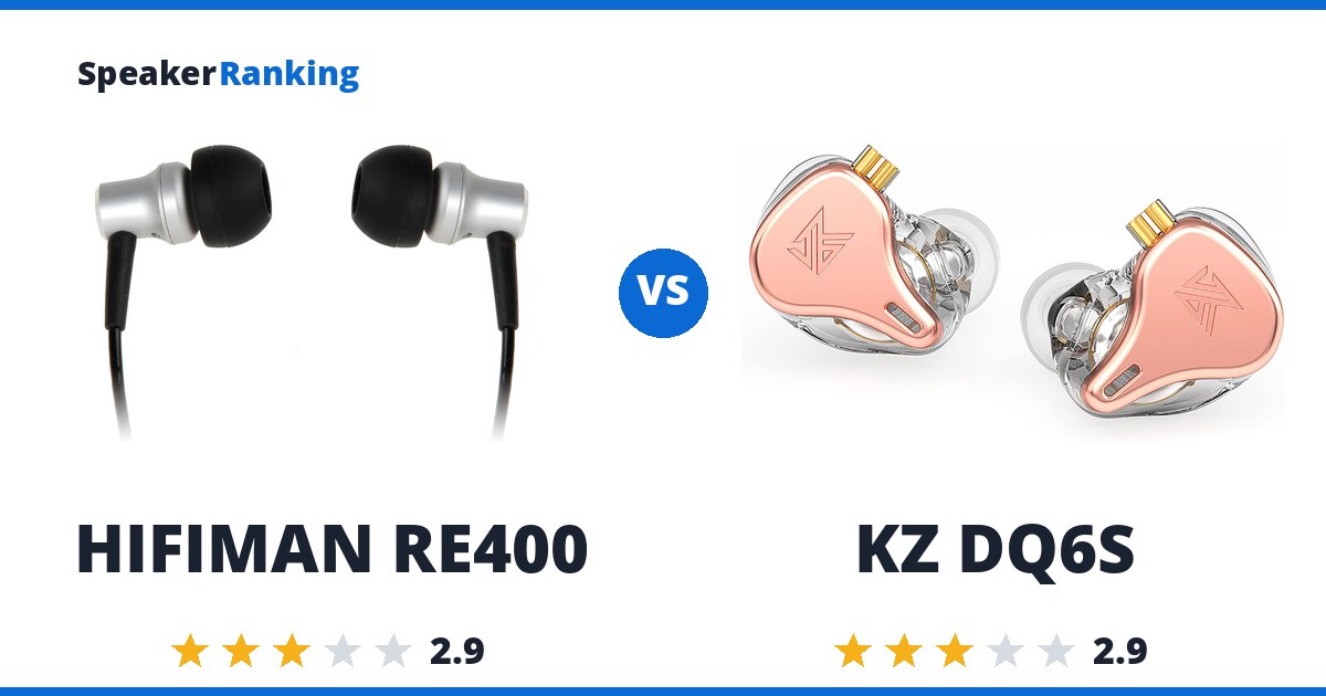 HIFIMAN RE400 vs KZ DQ6S