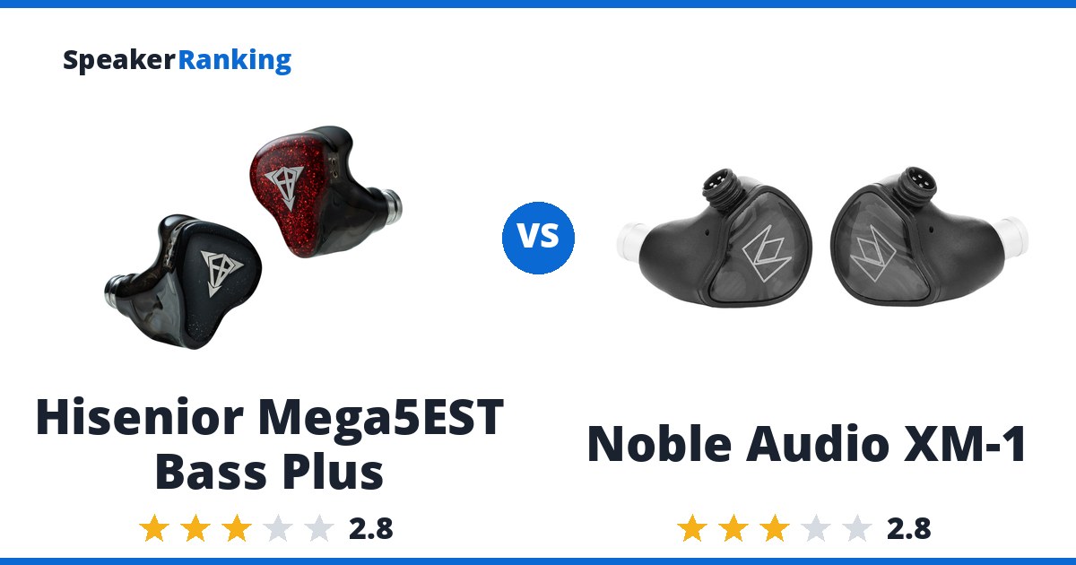 Hisenior Mega5EST Bass Plus vs Noble Audio XM-1