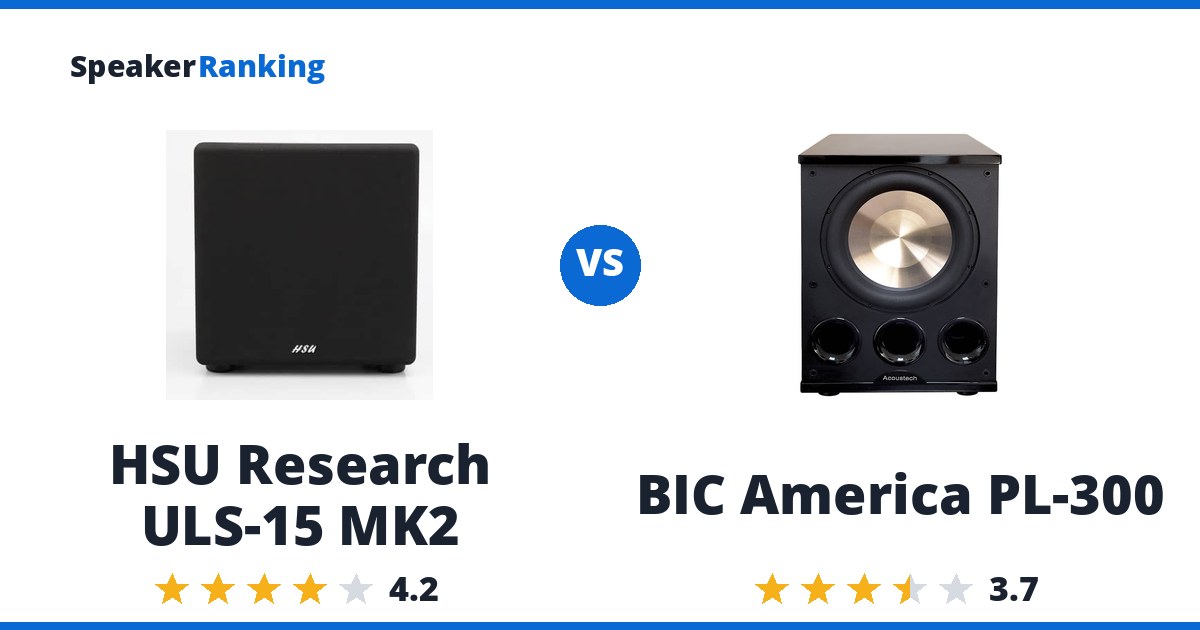HSU Research ULS-15 MK2 vs BIC America PL-300