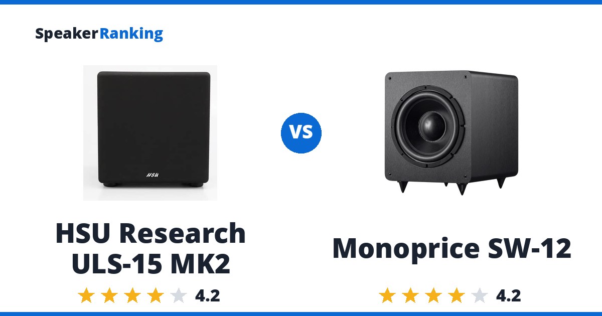 HSU Research ULS-15 MK2 vs Monoprice SW-12