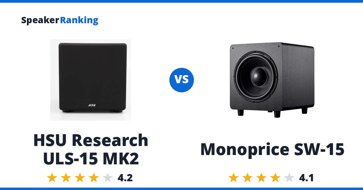 HSU Research ULS-15 MK2 vs Monoprice SW-15
