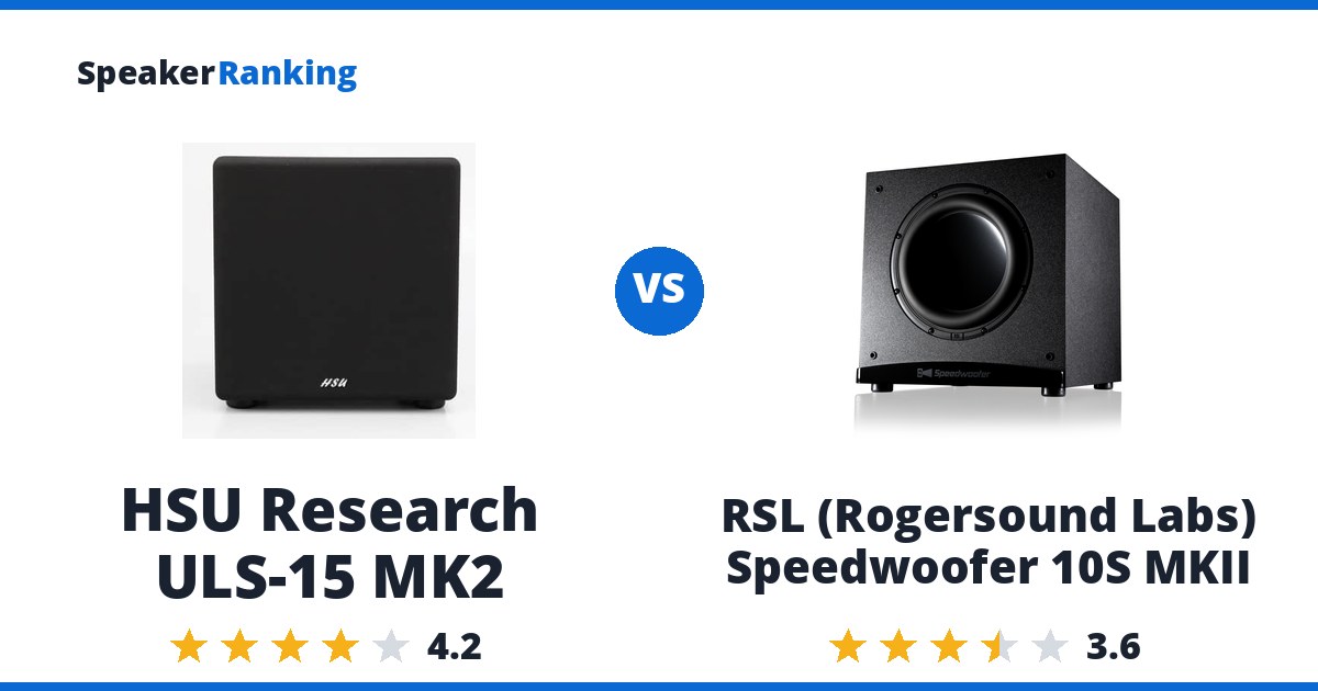 HSU Research ULS-15 MK2 vs RSL (Rogersound Labs) Speedwoofer 10S MKII