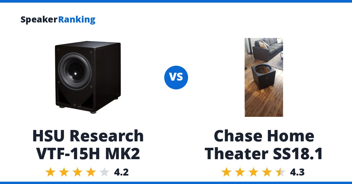 HSU Research VTF-15H MK2 vs Chase Home Theater SS18.1