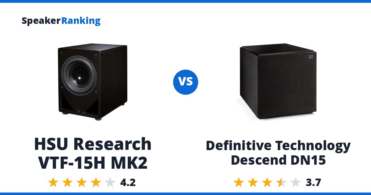 HSU Research VTF-15H MK2 vs Definitive Technology Descend DN15