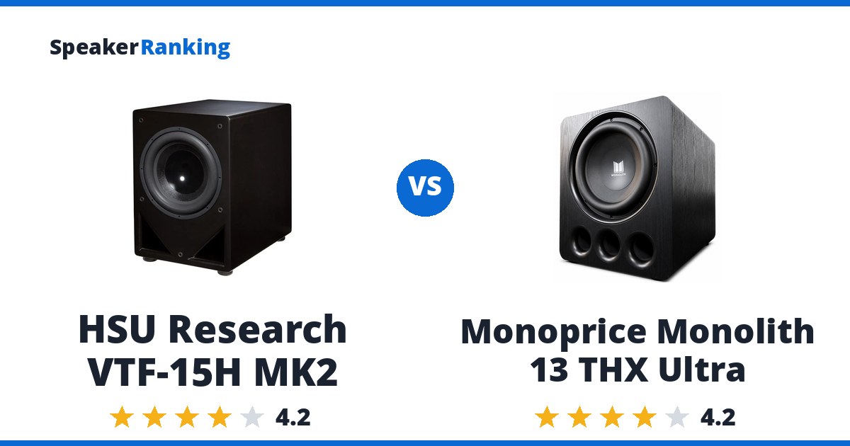 HSU Research VTF-15H MK2 vs Monoprice Monolith 13 THX Ultra