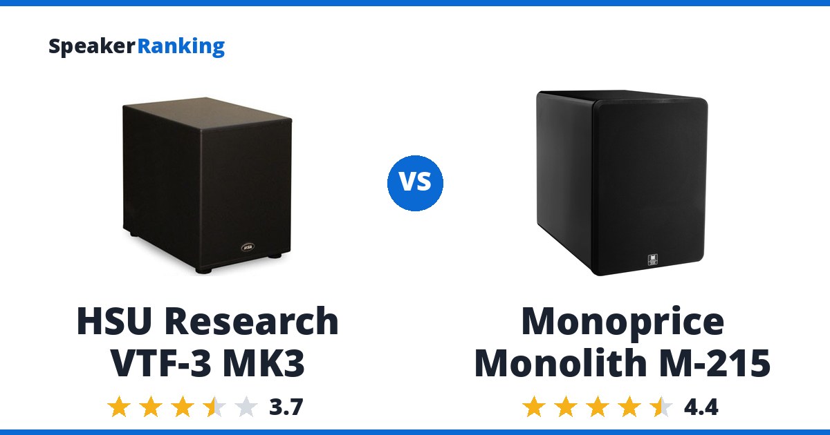 HSU Research VTF-3 MK3 vs Monoprice Monolith M-215