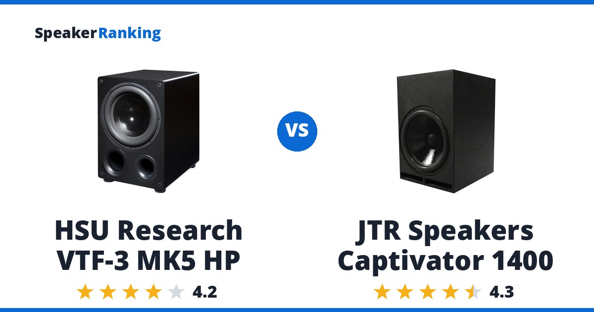 HSU Research VTF-3 MK5 HP vs JTR Speakers Captivator 1400